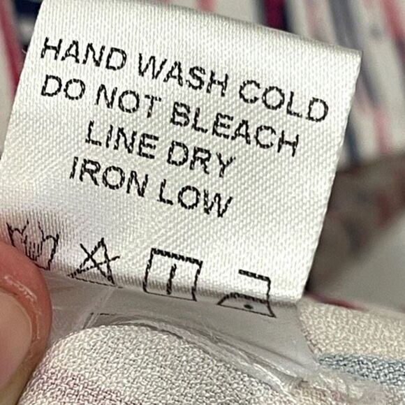 Heyson Blouse Womens Small Pink White Tie Dye Tie Front Short Sleeve V Neck - Picture 5 of 9